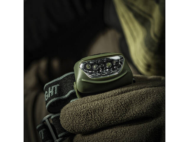 M-TAC ФОНАРИК НАЛОБНЫЙ 4+1 LED OLIVE - Фото 8