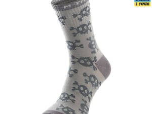 M-TAC ШКАРПЕТКИ ЛЕГКІ MK.3 PIRATE SKULL LIGHT GREY