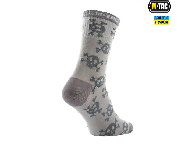 M-TAC ШКАРПЕТКИ ЛЕГКІ MK.3 PIRATE SKULL LIGHT GREY - Фото 3
