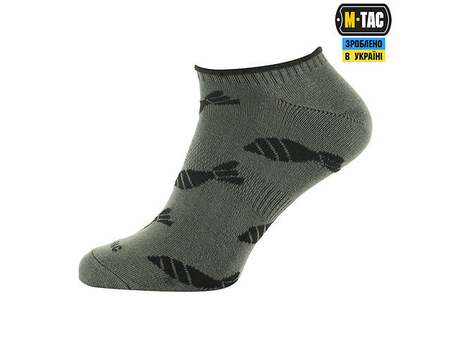 M-TAC ШКАРПЕТКИ ЛІТНІ ЛЕГКІ MORTAR BOMBS OLIVE - Фото 2