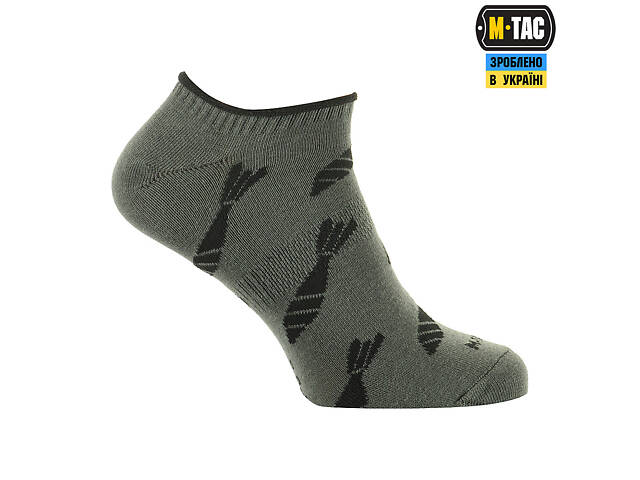 M-TAC ШКАРПЕТКИ ЛІТНІ ЛЕГКІ MORTAR BOMBS OLIVE - Фото 3