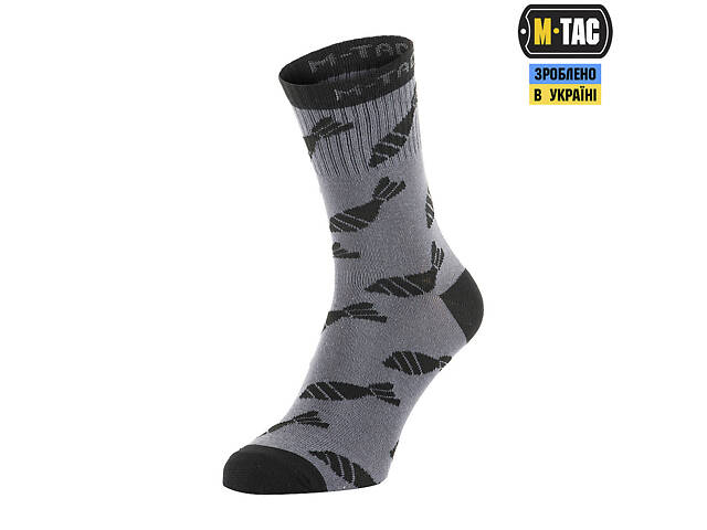 M-TAC НОСКИ ЛЕГКИЕ MK.3 MORTAR BOMBS DARK GREY - Фото 1