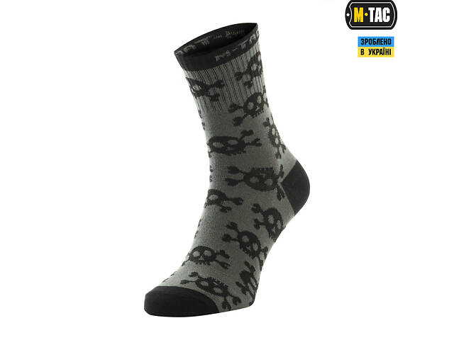 M-TAC НОСКИ ЛЕГКИЕ MK.3 PIRATE SKULL OLIVE - Фото 1