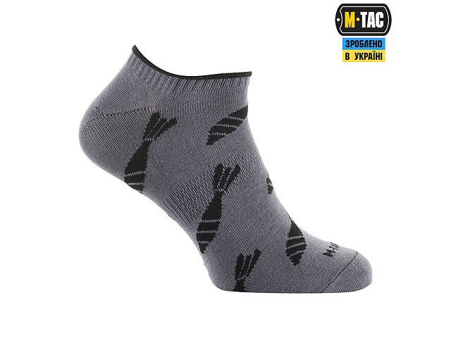 M-TAC НОСКИ ЛЕТНИЕ ЛЕГКИЕ MORTAR BOMBS DARK GREY - Фото 3