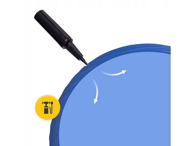 М'яч для фітнесу (фітбол) 4FIZJO 55 см Anti-Burst Blue (P-5905973404723) - Фото 6