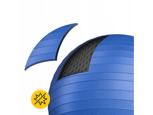 М'яч для фітнесу (фітбол) 4FIZJO 55 см Anti-Burst Blue (P-5905973404723) - Фото 9