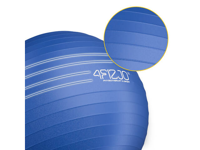 М'яч для фітнесу (фітбол) 4FIZJO 55 см Anti-Burst Blue (P-5905973404723) - Фото 10