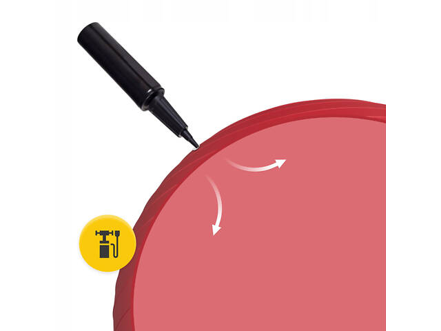 М'яч для фітнесу (фітбол) 4FIZJO 75 см Anti-Burst Red (P-5907739316356) - Фото 4