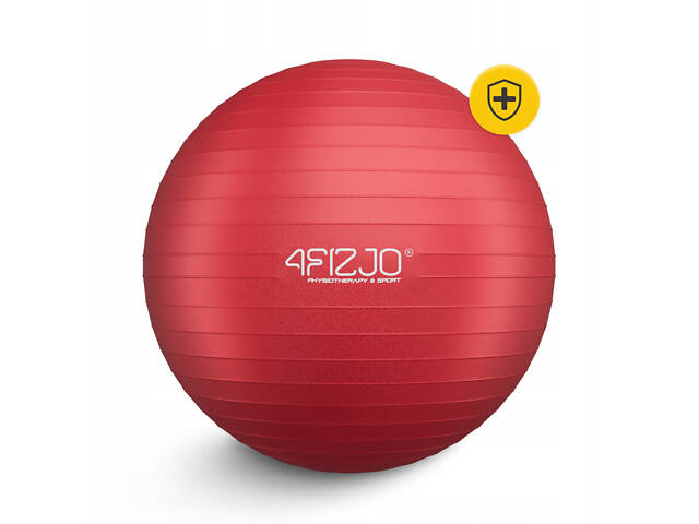 М'яч для фітнесу (фітбол) 4FIZJO 75 см Anti-Burst Red (P-5907739316356) - Фото 10