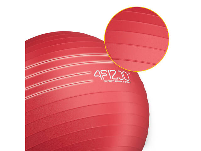 М'яч для фітнесу (фітбол) 4FIZJO 75 см Anti-Burst Red (P-5907739316356) - Фото 3