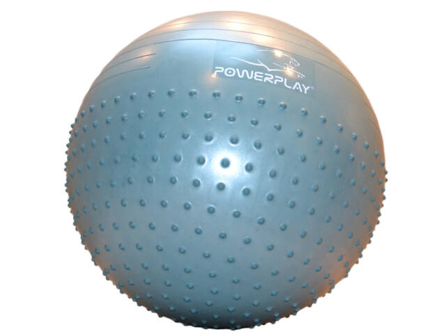 М'яч для фітнесу (фітбол) напівмасажний PowerPlay 4003 Ø65 cm Gymball Зелений + помпа - Фото 7