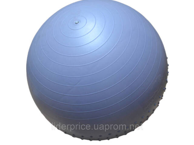 Мяч для фитнеса (фитбол) полумассажный PowerPlay 4003 Ø75 cm Gymball Sky Blue + помпа, Оригинал! - Фото 7