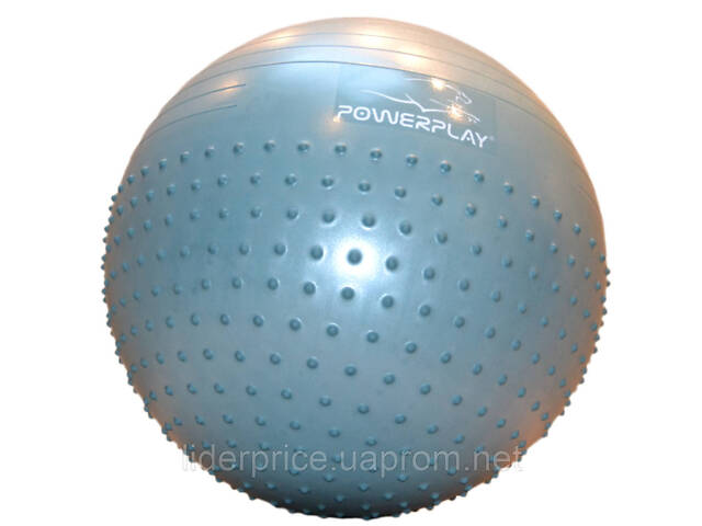 Мяч для фитнеса (фитбол) полумассажный PowerPlay 4003 Ø65 cm Gymball Зеленый + помпа, Оригинал! - Фото 7
