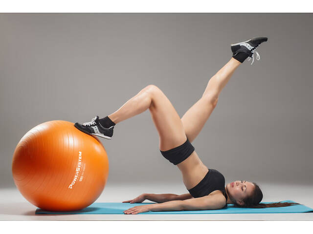 М'яч для фітнесу (фітбол) Power System PS-4012 Ø65 cm PRO Gymball Orange - Фото 4