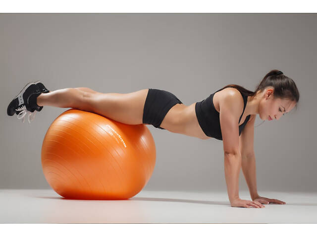 М'яч для фітнесу (фітбол) Power System PS-4012 Ø65 cm PRO Gymball Orange - Фото 6