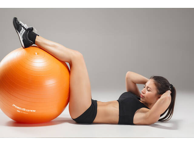 М'яч для фітнесу (фітбол) Power System PS-4012 Ø65 cm PRO Gymball Orange - Фото 7