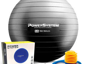 М'яч для фітнесу (фітбол) Power System PS-4011 Ø55 cm PRO Gymball Black