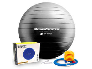 М'яч для фітнесу (фітбол) Power System PS-4012 Ø65 cm PRO Gymball Black