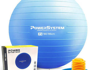 М'яч для фітнесу (фітбол) Power System PS-4013 Ø75 cm PRO Gymball Blue