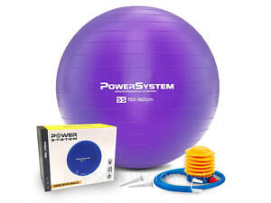 Мяч для фитнеса (фитбол) Power System PS-4011 Ø55 cm PRO Gymball Purple, Оригинал!