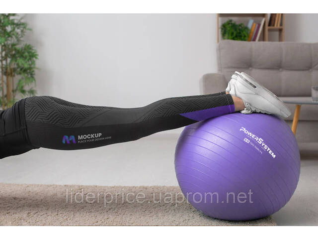 Мяч для фитнеса (фитбол) Power System PS-4011 Ø55 cm PRO Gymball Purple, Оригинал! - Фото 2