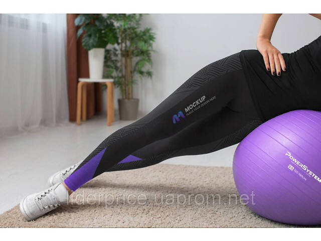 Мяч для фитнеса (фитбол) Power System PS-4011 Ø55 cm PRO Gymball Purple, Оригинал! - Фото 4