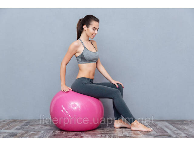 Мяч для фитнеса (фитбол) Power System PS-4011 Ø55 cm PRO Gymball Pink, Оригинал! - Фото 6