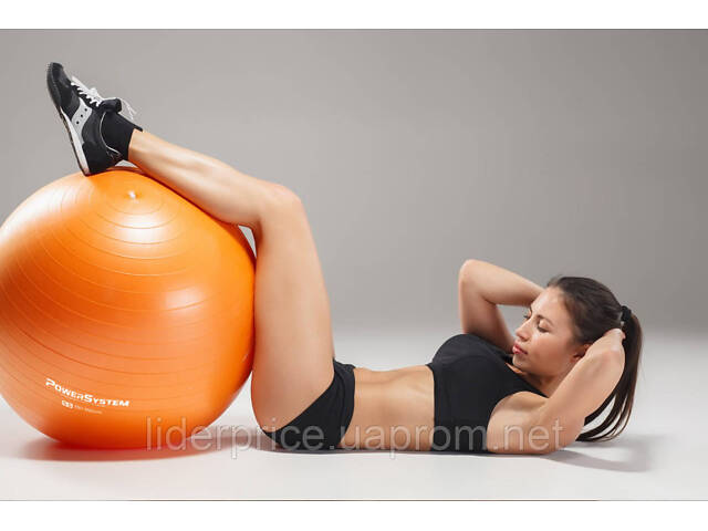Мяч для фитнеса (фитбол) Power System PS-4011 Ø55 cm PRO Gymball Orange, Оригинал! - Фото 8