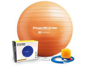 Мяч для фитнеса (фитбол) Power System PS-4011 Ø55 cm PRO Gymball Orange, Оригинал!