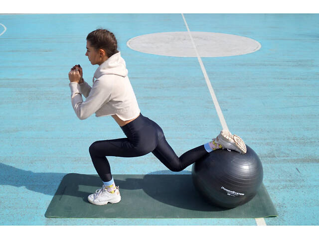 М'яч для фітнесу (фітбол) Power System PS-4018 Ø85 cm PRO Gymball Black - Фото 2