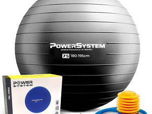 М'яч для фітнесу (фітбол) Power System PS-4013 Ø75 cm PRO Gymball Black