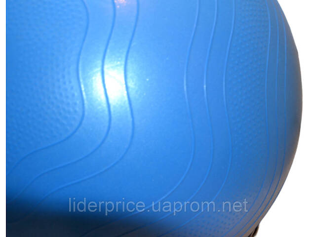Мяч для фитнеса (фитбол) укрепленный PowerPlay 4000 Ø65 cm Premium Gymball Anti-Burst Синий + помпа, Оригинал! - Фото 9