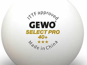 Мячи для настольного тенниса Gewo Select Pro 40+ ITTF 6 шт (86481200)