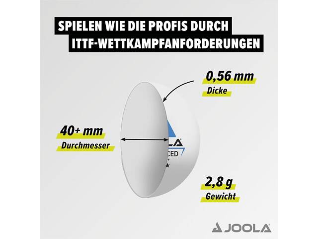 Мячи для настольного тенниса Joola Outdoor ball 6 шт (42181) - Фото 3