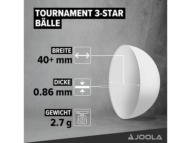 Мячи для настольного тенниса Joola Tournament 40+ 12 шт (44322) - Фото 2