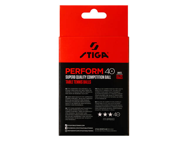 Мячи для настольного тенниса Stiga Perform ABS 6 шт (1113-2110-06) - Фото 2