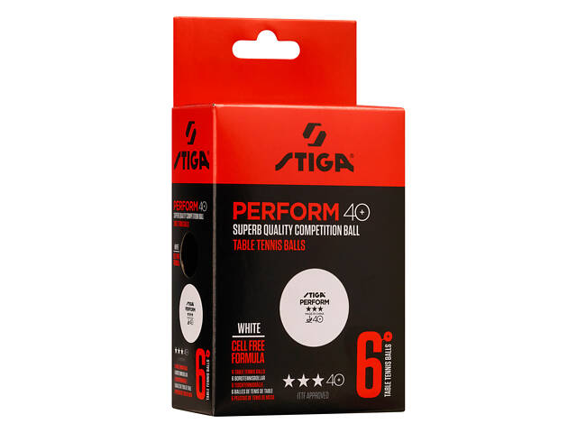 Мячи для настольного тенниса Stiga Perform ABS 6 шт (1113-2110-06) - Фото 3