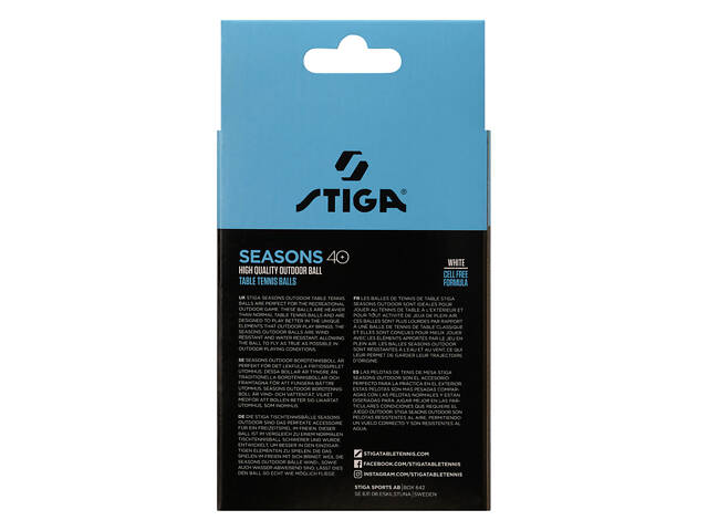 Мячи для настольного тенниса Stiga Seasons, White 12 шт (1110-2810-12) - Фото 3
