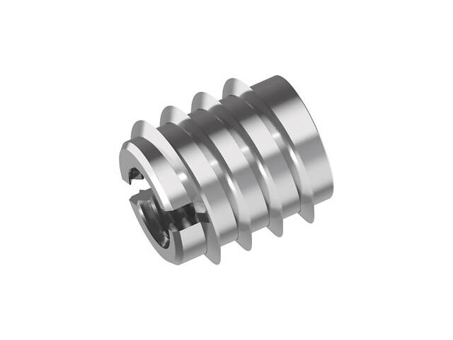 М4 8х10 сталь крок 0,7 під біту SL5.5 гайка врізна меблева цинк білий (50 шт.) [3ME2000003ME401020] Metalvis - Фото 1