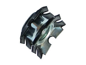 М6 сталь ⌀22,1-23,4мм для квадратної труби гайка забивна, корончаста цинк білий (5 шт.) [3MD2000003MS062210] Metalvis