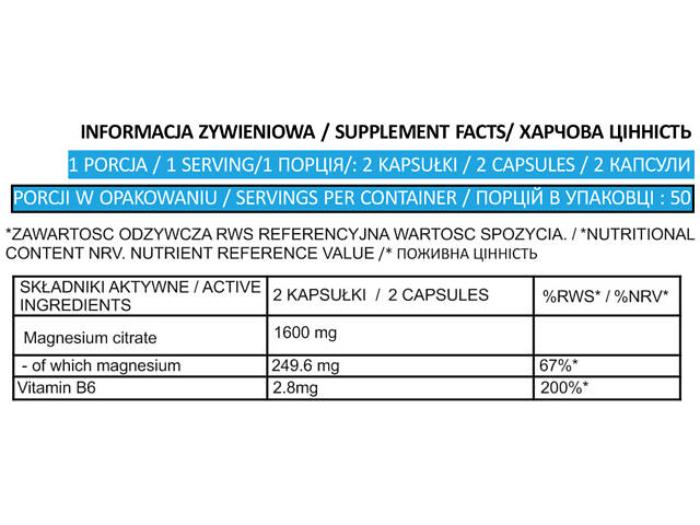 Magne B6 800mg - 100caps - Фото 2