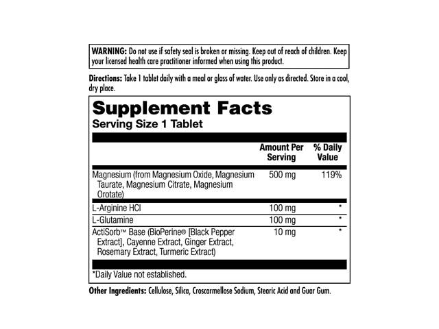 Magnesium One Daily 500mg - 60 tabs - Фото 2