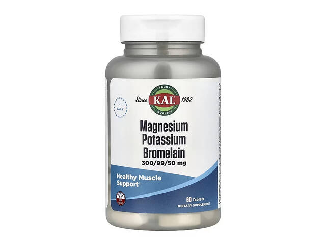 Magnesium Potassium Bromelain - 60 tabs - Фото 1