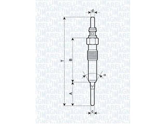 Magneti Marelli 062900087304. Свічка розжарення