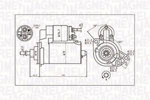 MAGNETI MARELLI 063720713010 Стартер Skoda Octavia I 1.9 SDI/TDI/MB V-class (638) 2.8 (1.7