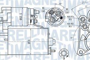 MAGNETI MARELLI 063720784010 Стартер Renault Kangoo 1.9 dTi 97- (1.4kw) (z=9)