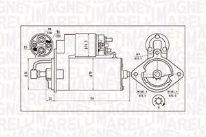 MAGNETI MARELLI 063720984010 Стартер BMW 5 (E34/E39/E60) M57/M51 (2kw) (z=9)
