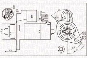 MAGNETI MARELLI 063721293010 Стартер VW Caddy/T5 1.9TDI 03-(2kw) (z=10)