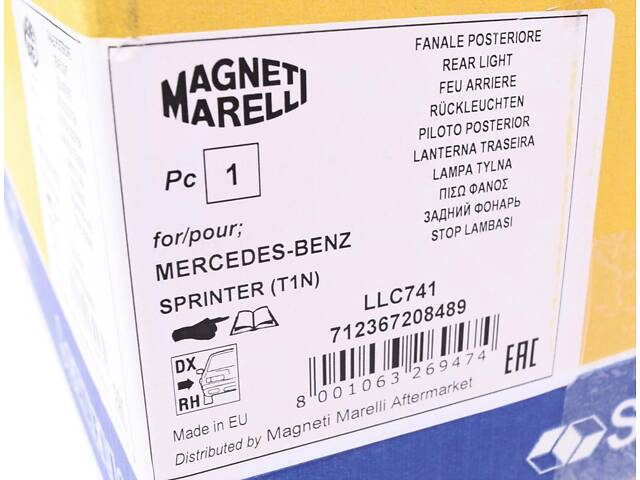 MAGNETI MARELLI 712367208489 Фонарь задний MB Sprinter TDI 96-06 (R) (LLC741) - Фото 5