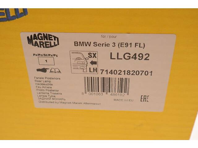MAGNETI MARELLI 714021820701 Фонарь задний BMW 3 (E90) 04-11 (L) M47/M57/N43/N45/N46/N47/N52/N53/N54/N57 - Фото 5